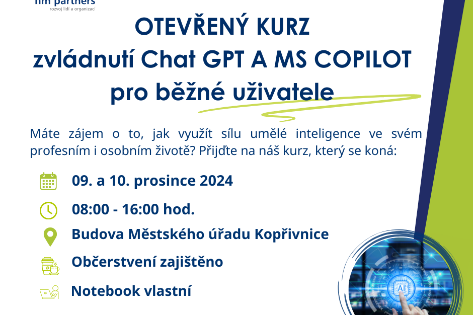 Otevřený kurz: „Zvládnutí ChatGPT a MS Copilot pro běžné uživatele“